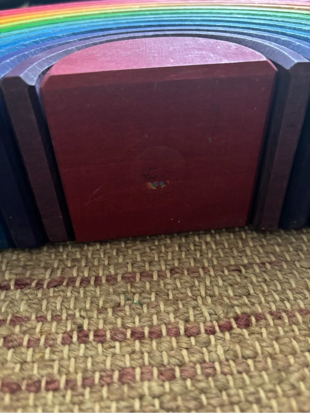 Grimm’s large wooden rainbow stacker
